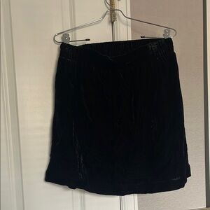 Elegant Black Velvet Skirt